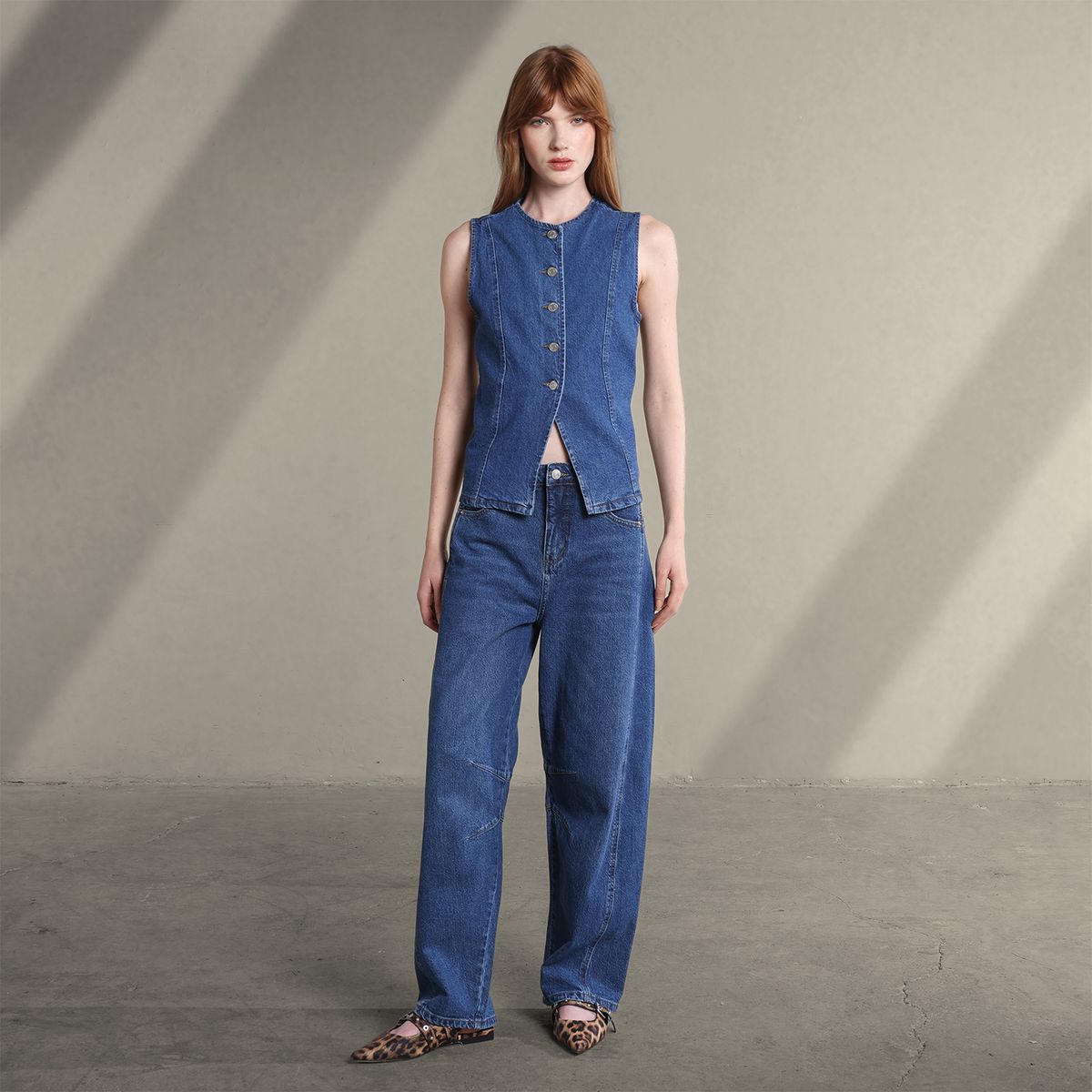 SYBILLA - Blusa Mujer Sin mangas de Algodón Sybilla