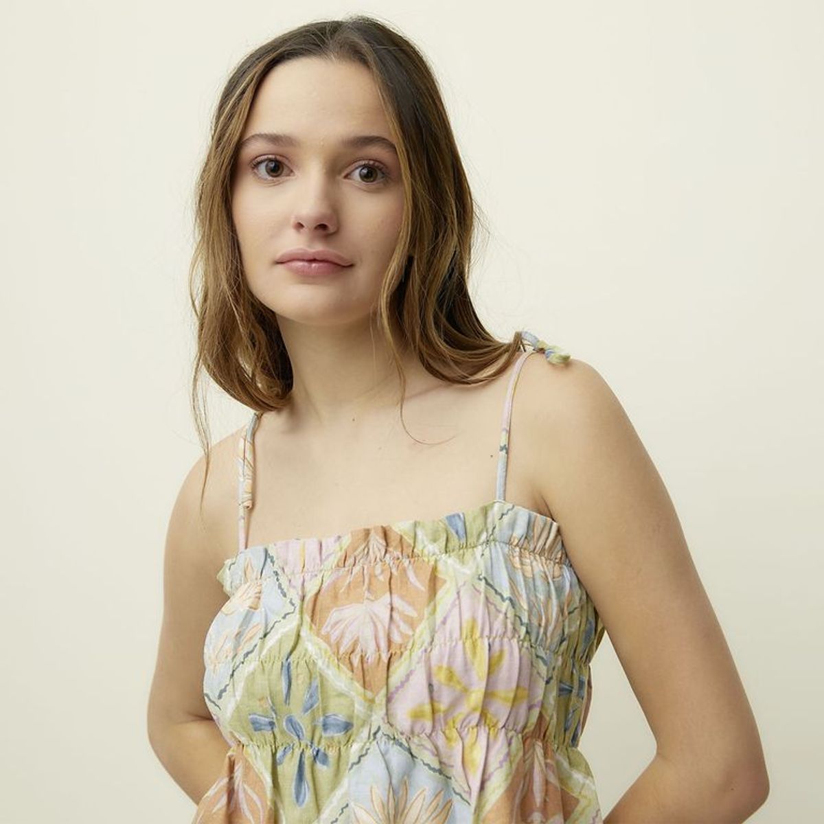 SYBILLA - Blusa Mujer con Estampado Sin mangas Sybilla