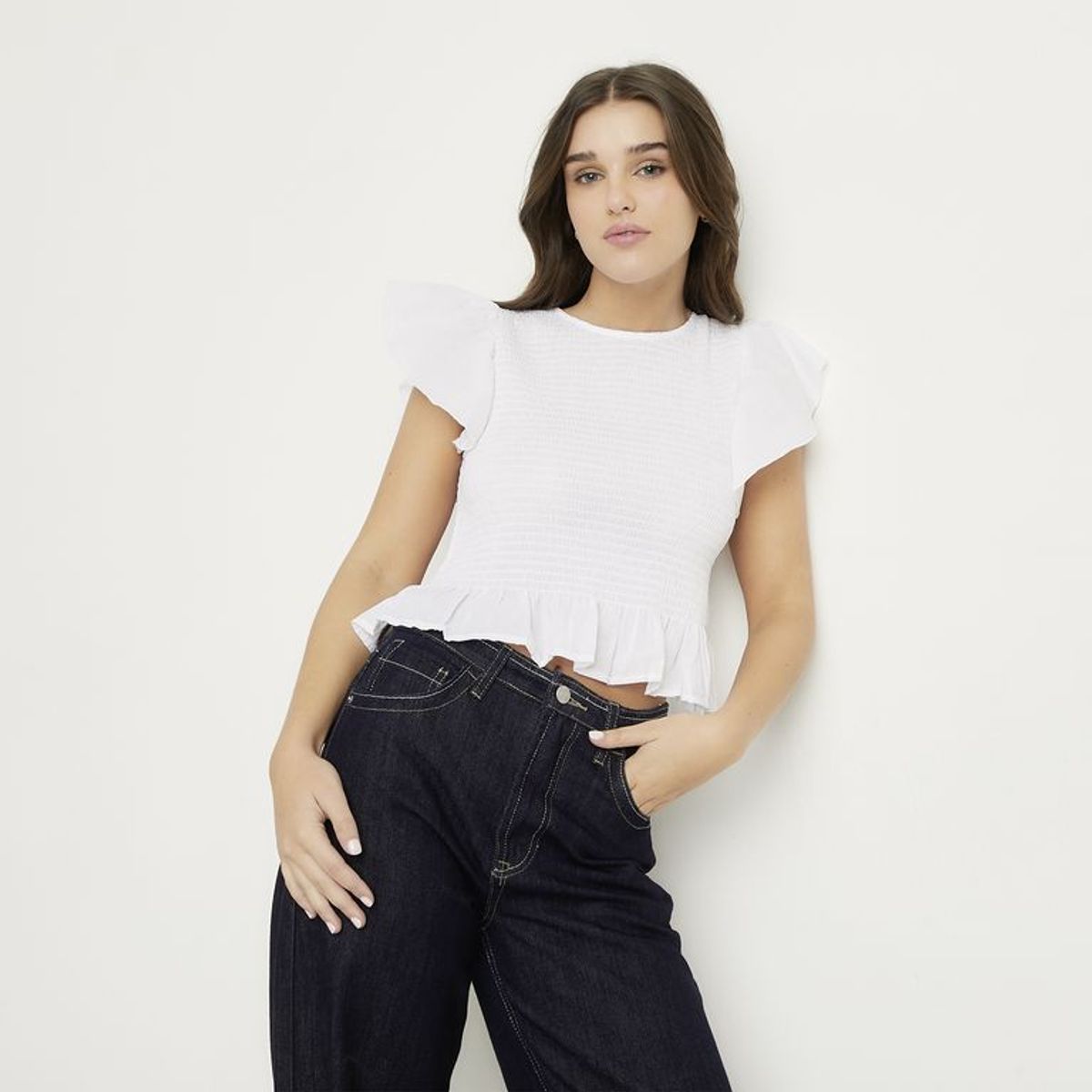 SYBILLA - Blusa Mujer con con Boleros Manga corta Sybilla