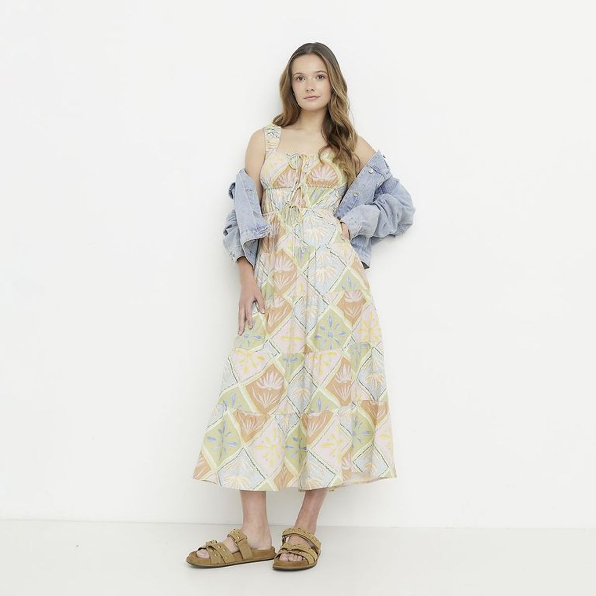 SYBILLA - Vestido Medio Casual con Estampado para Mujer Sybilla