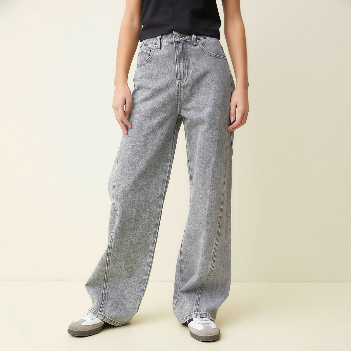 SYBILLA - Jean Wide leg Mujer Tiro medio Sybilla