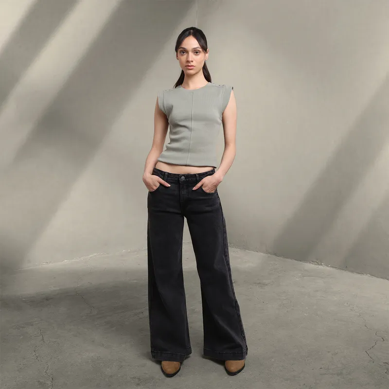 DENIMLAB - Jean Wide leg Mujer Tiro bajo Denimlab 