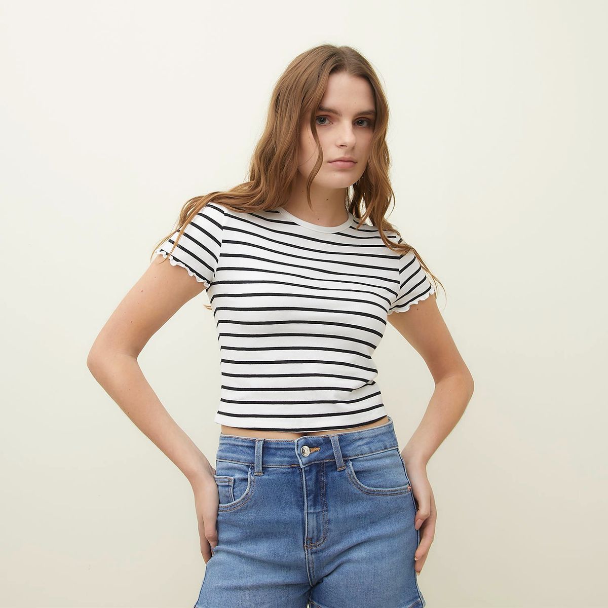 SYBILLA - Camiseta Mujer Manga corta de Algodón orgánico Sybilla