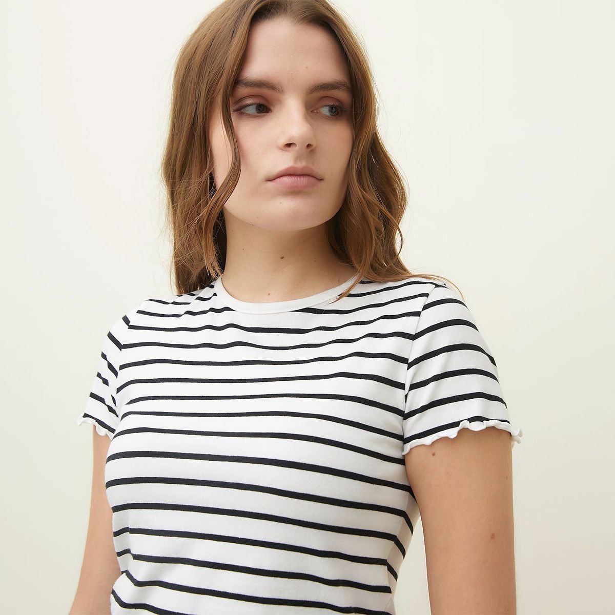 SYBILLA - Camiseta Mujer Manga corta de Algodón orgánico Sybilla