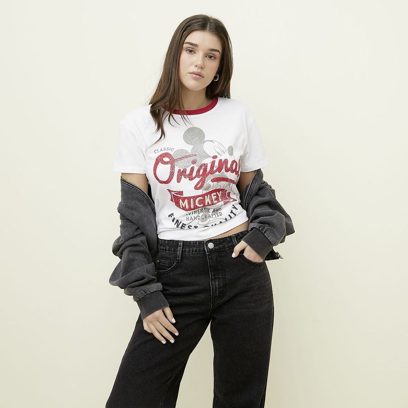 SYBILLA - Camiseta Mujer con Estampado Manga corta de Algodón Sybilla