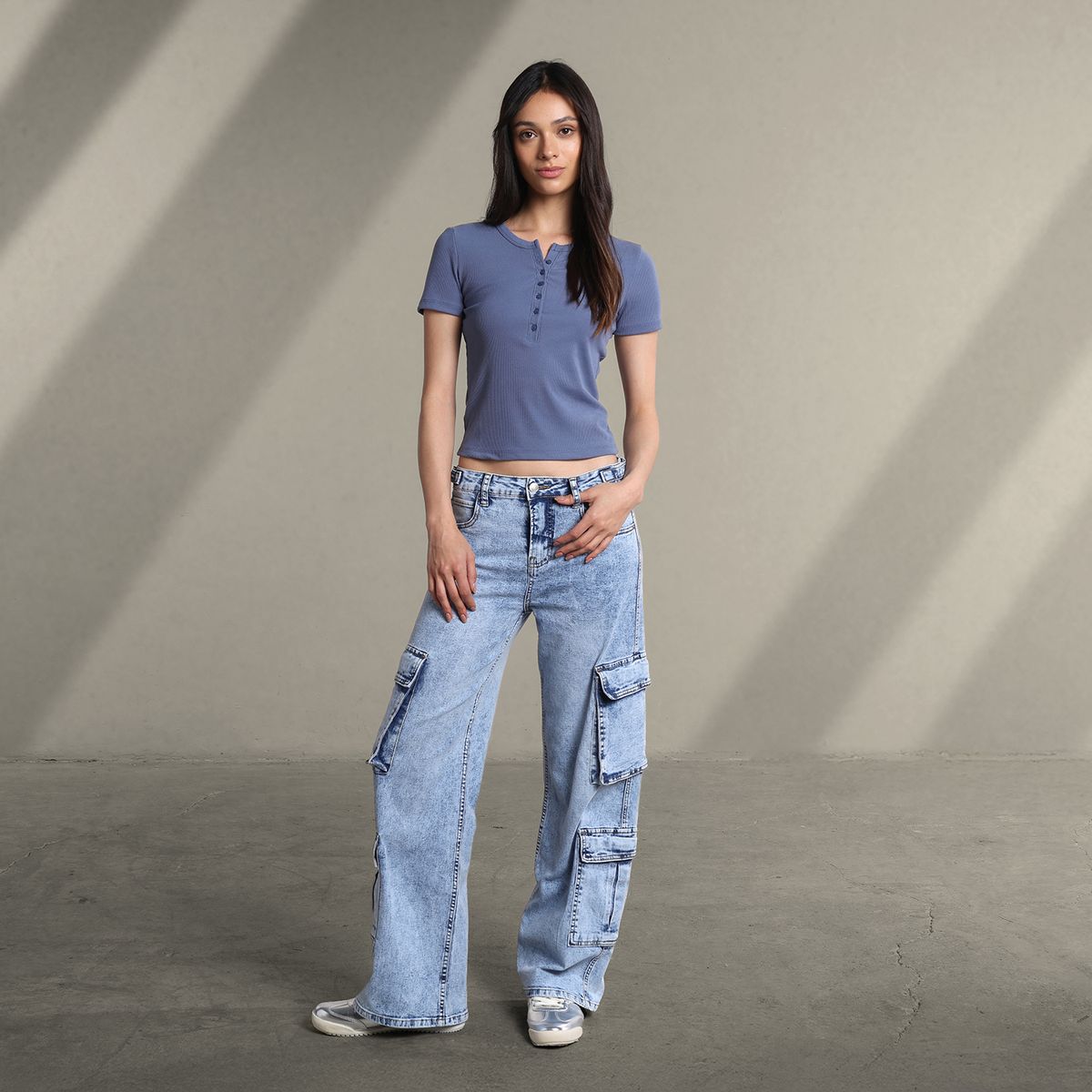 SYBILLA - Jean Cargo Mujer Tiro bajo Sybilla 