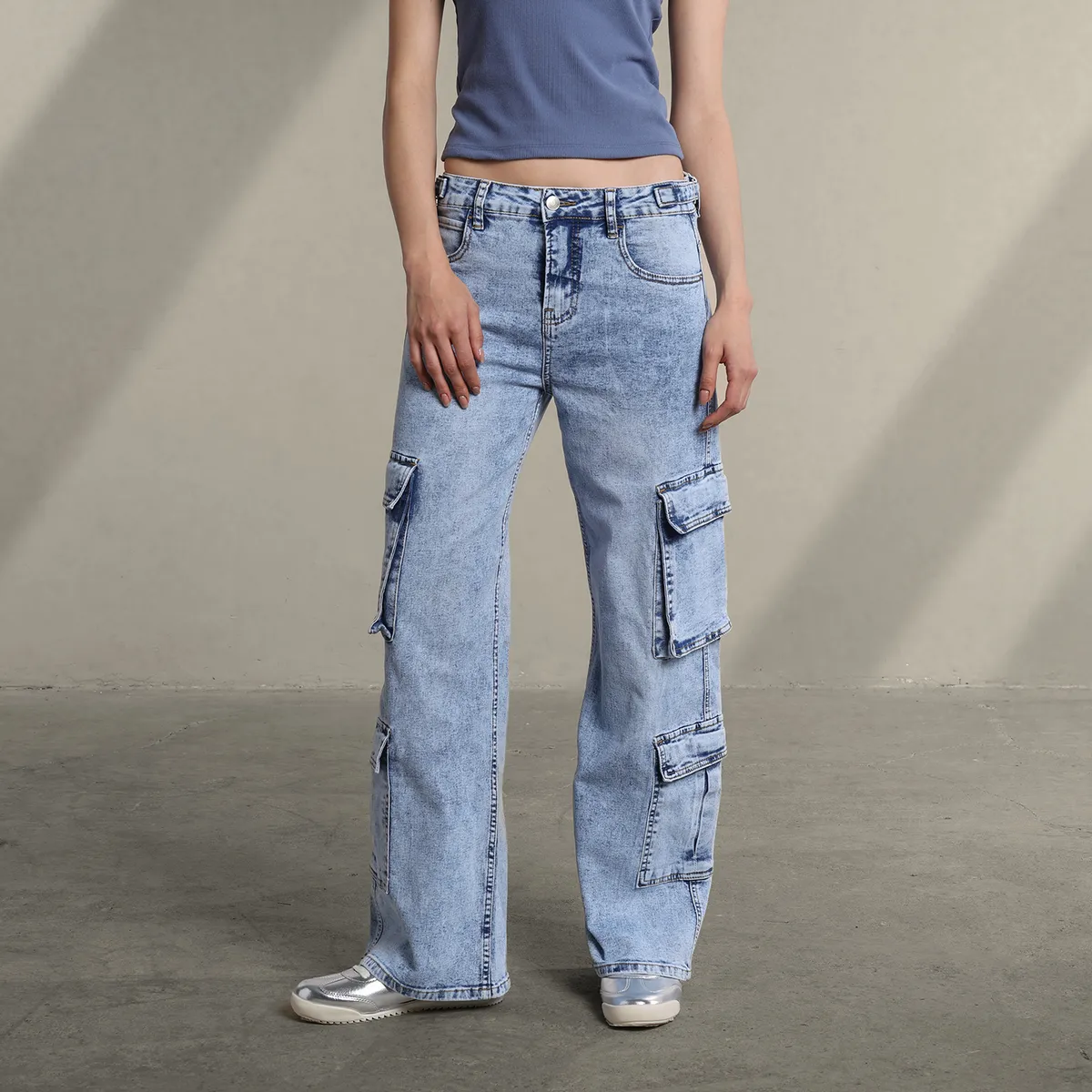 SYBILLA - Jean Cargo Mujer Tiro bajo Sybilla 