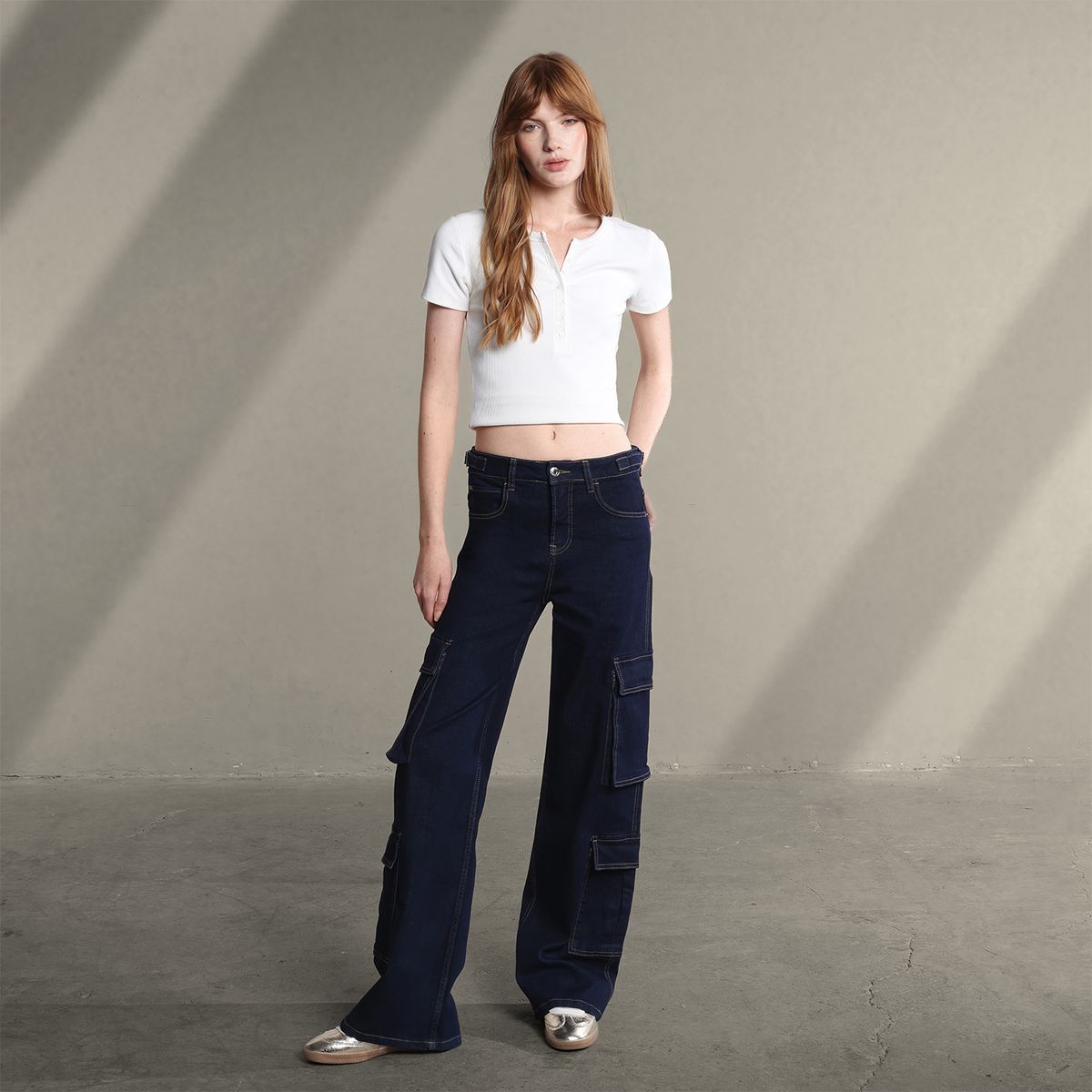 SYBILLA - Jean Cargo Mujer Tiro bajo Sybilla 