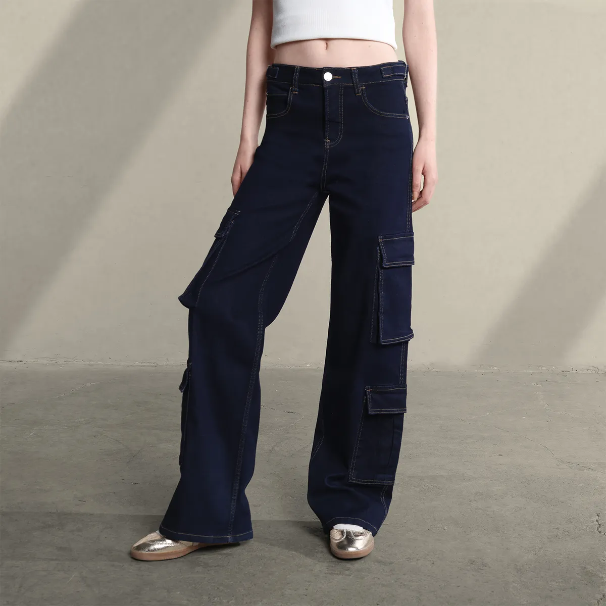 SYBILLA - Jean Cargo Mujer Tiro bajo Sybilla 