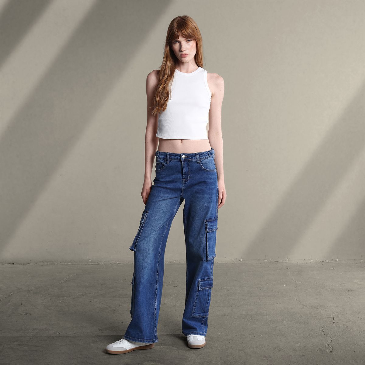 SYBILLA - Jean Cargo Mujer Tiro bajo Sybilla 