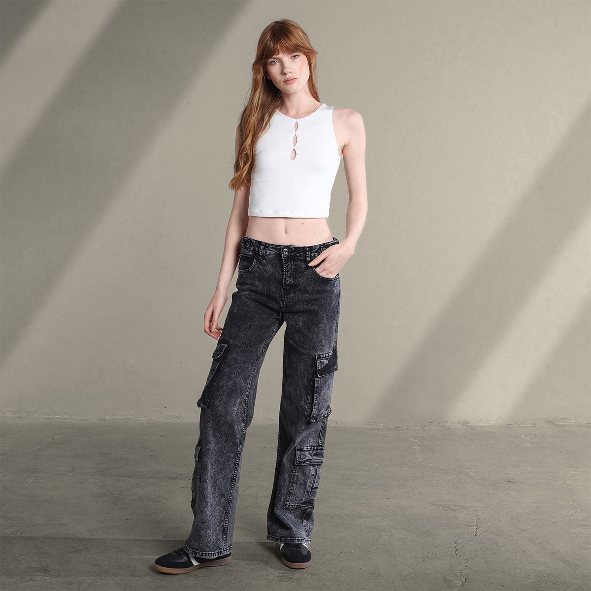 SYBILLA - Jean Cargo Mujer Tiro bajo Sybilla 