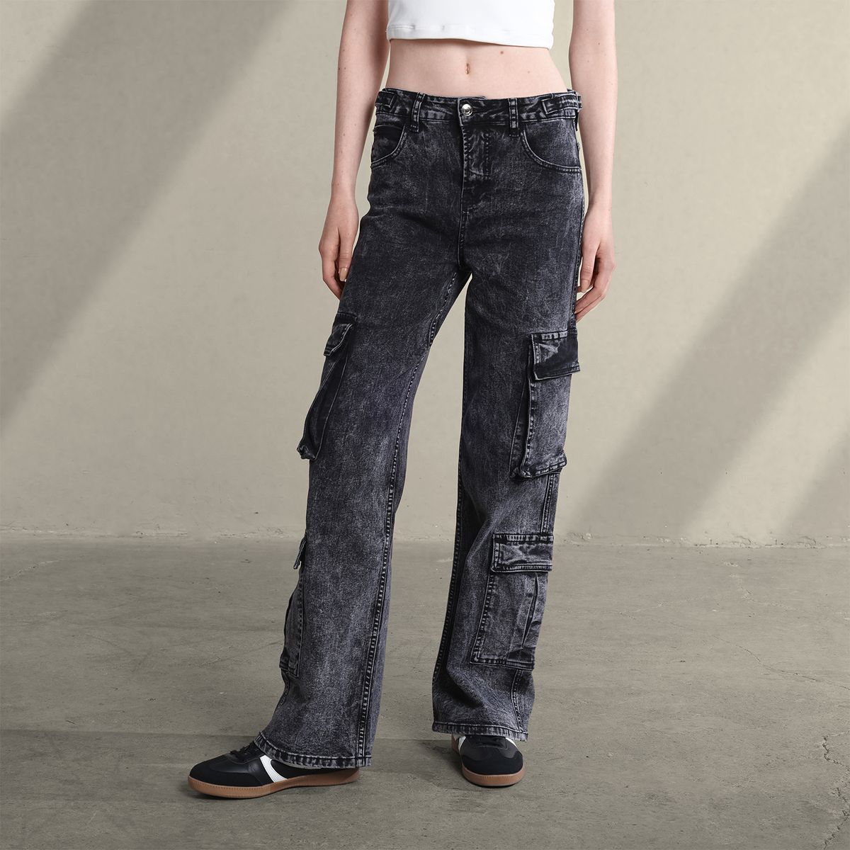 SYBILLA - Jean Cargo Mujer Tiro bajo Sybilla 