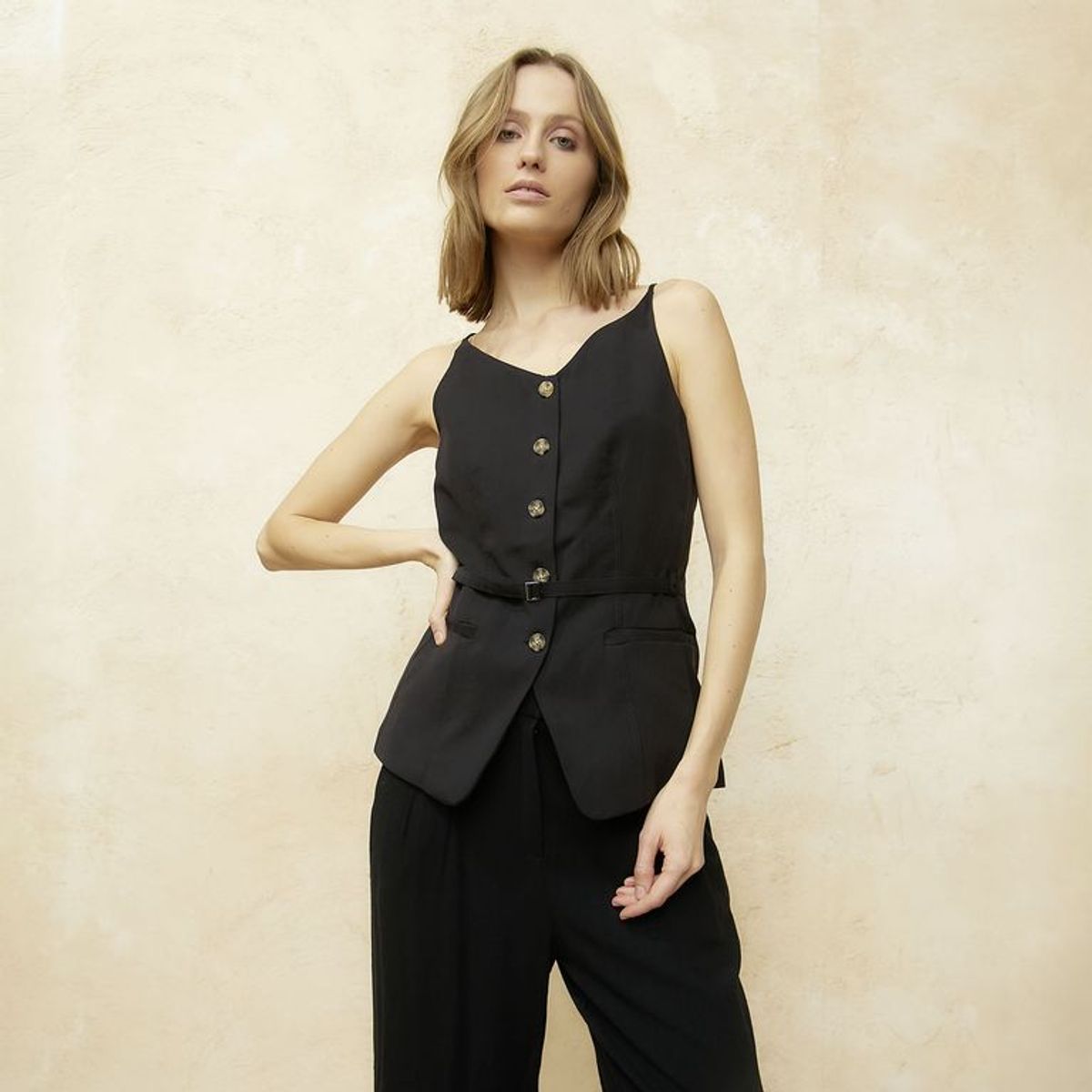 BASEMENT - Chaleco Mujer Slim fit Basement