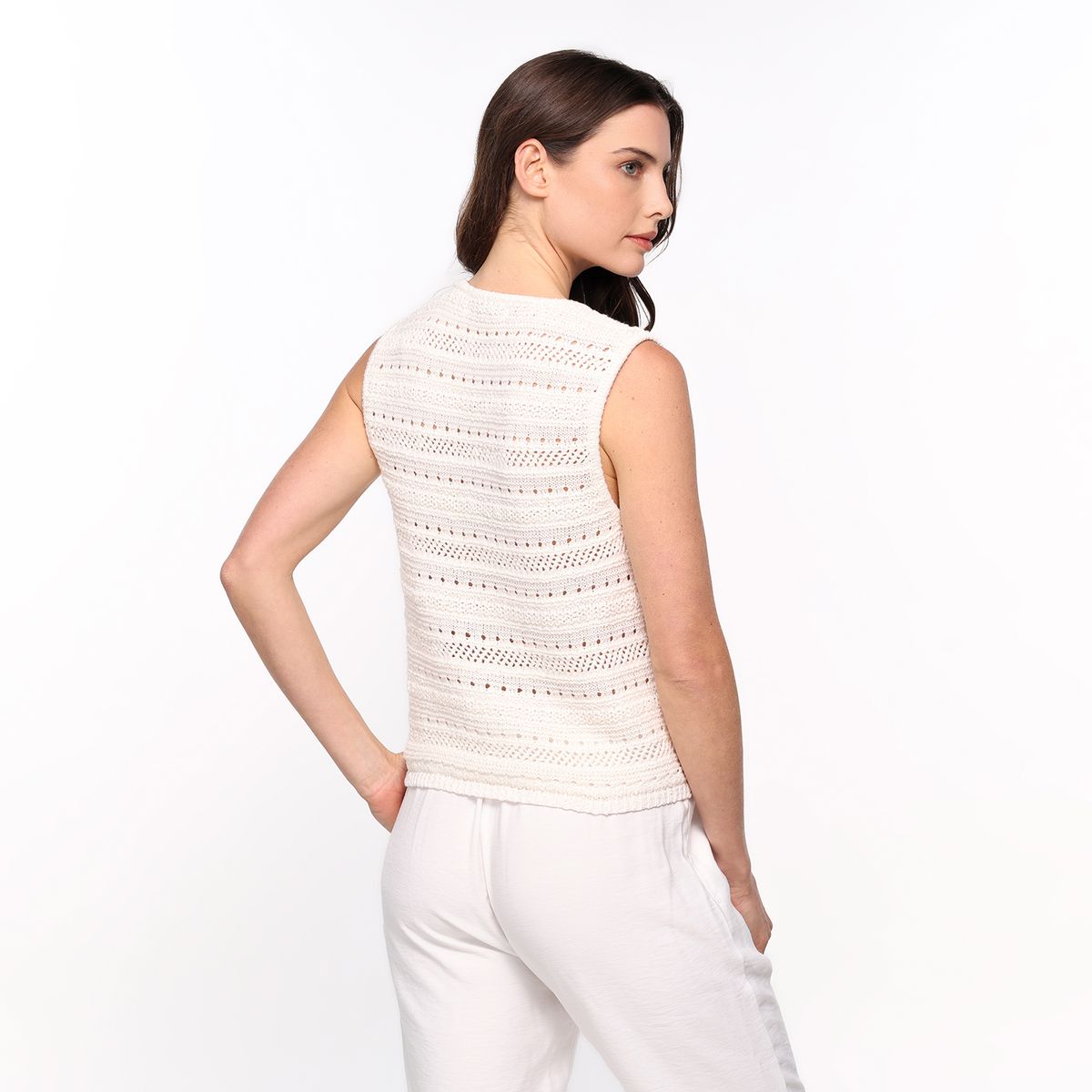 BASEMENT - Chaleco Mujer Tejido de Algodón Basement