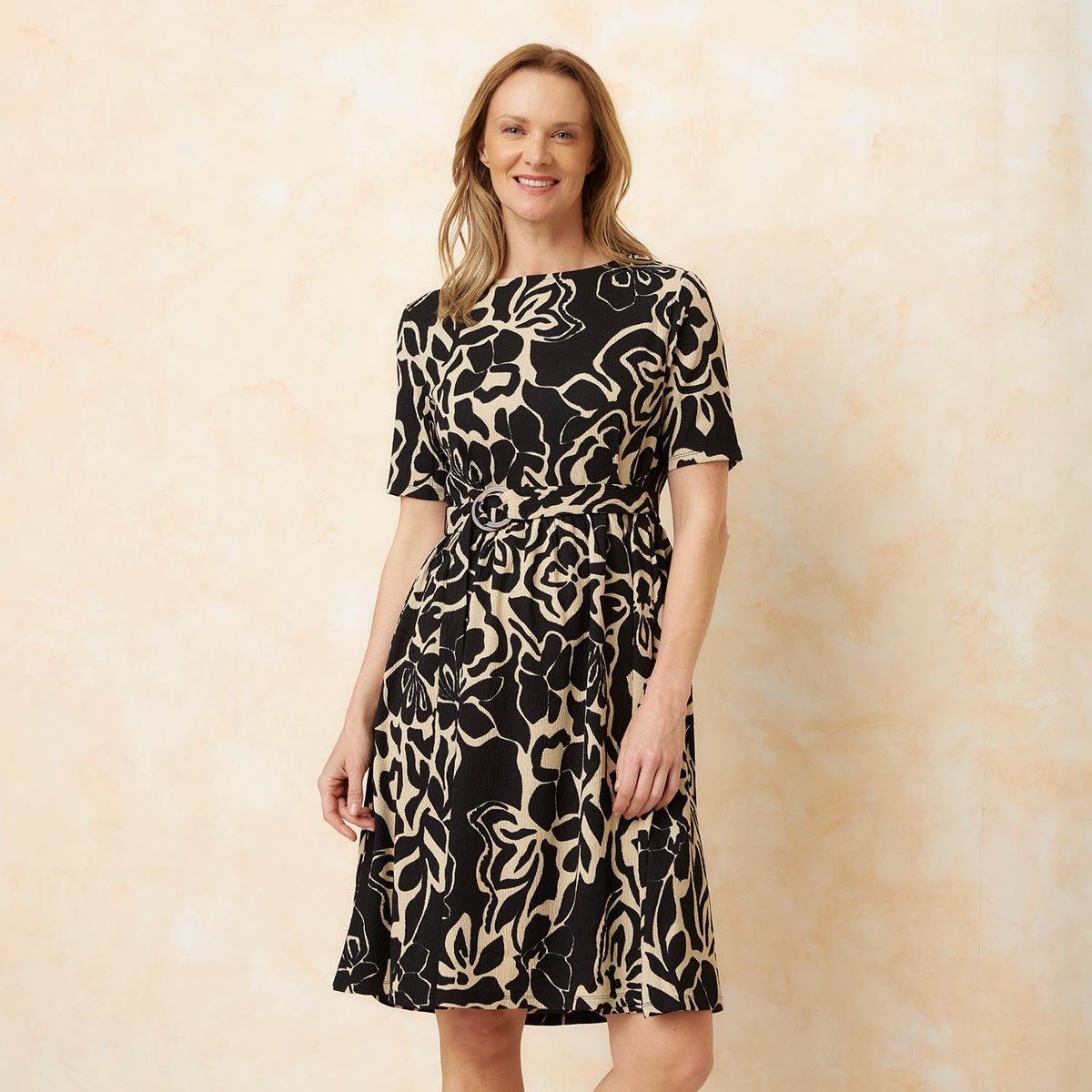 SOUTHLAND - Vestido Medio Casual con Estampado para Mujer Southland