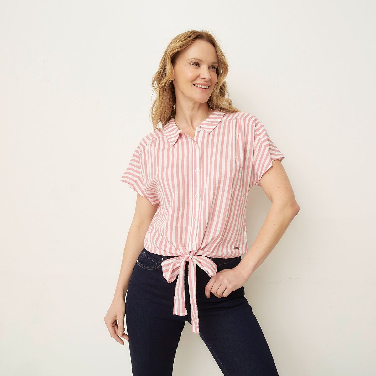 NEWPORT - Blusa Mujer con Estampado Manga corta Newport