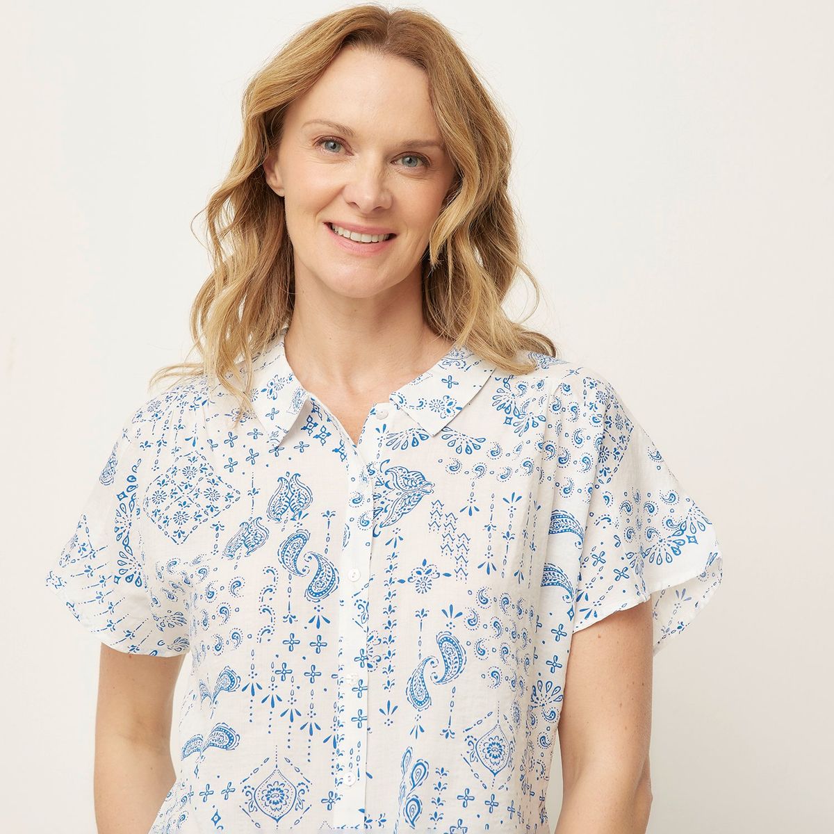 NEWPORT - Blusa Mujer con Estampado Manga corta Newport