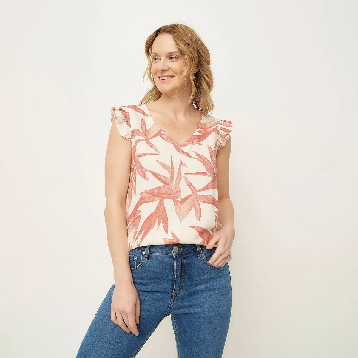NEWPORT - Blusa Mujer con Estampado Sin mangas Newport