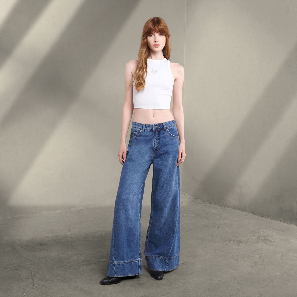 DENIMLAB - Jean Wide leg Mujer Tiro bajo Denimlab 