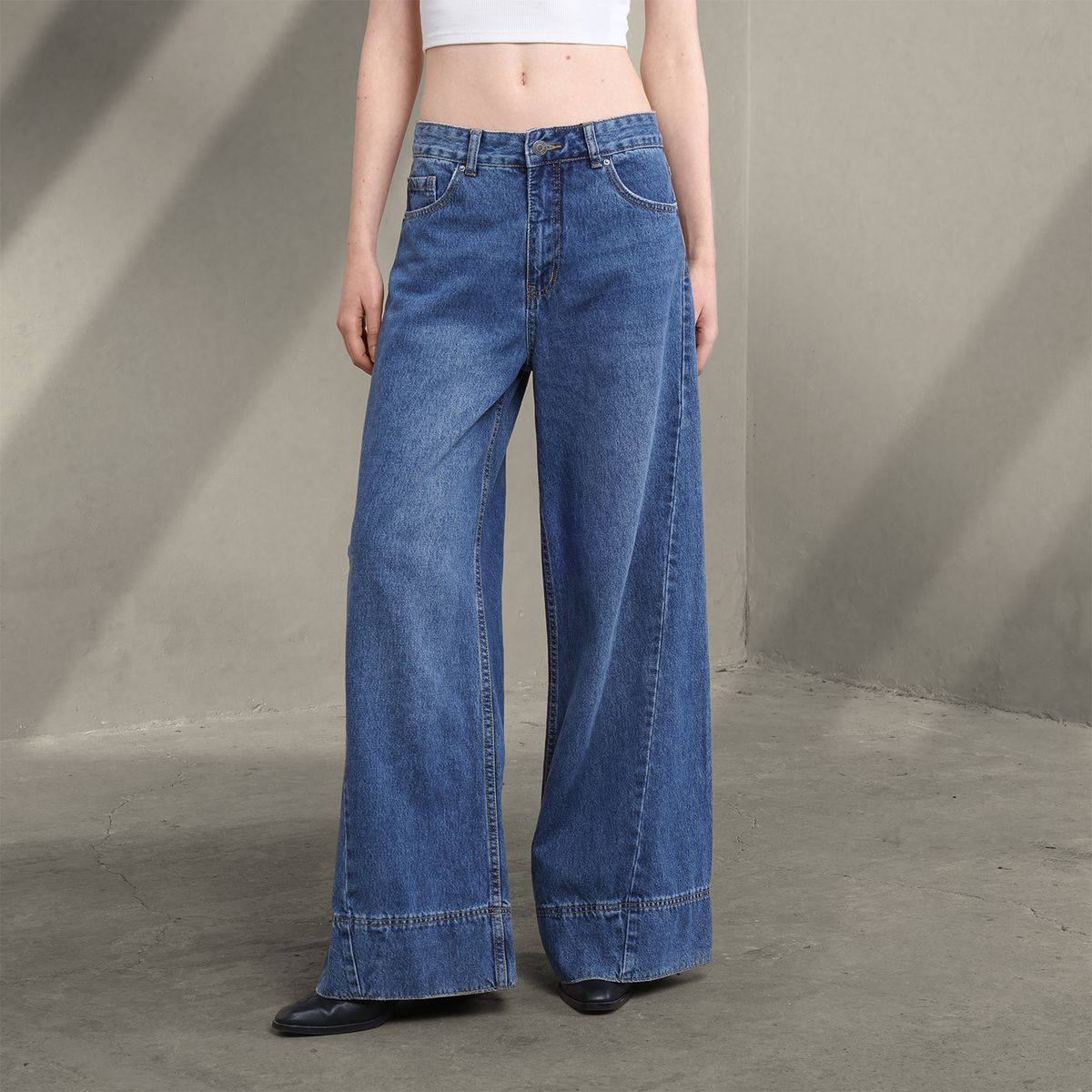 DENIMLAB - Jean Wide leg Mujer Tiro bajo Denimlab 