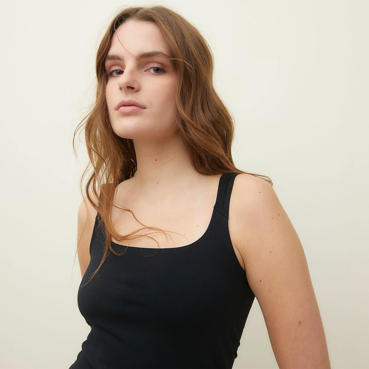 SYBILLA - Blusa Mujer Sin mangas de Algodón orgánico Sybilla