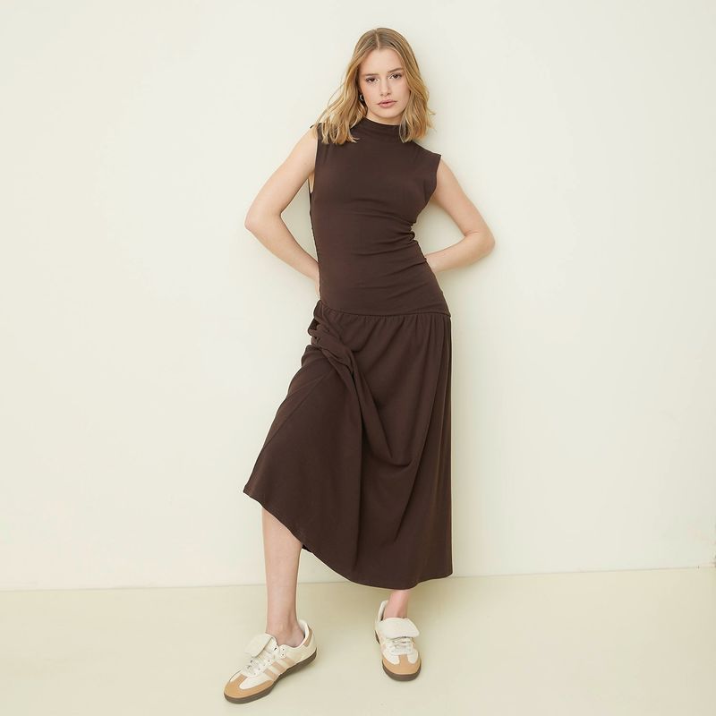 SYBILLA - Vestido Largo Casual para Mujer Algodón Sybilla