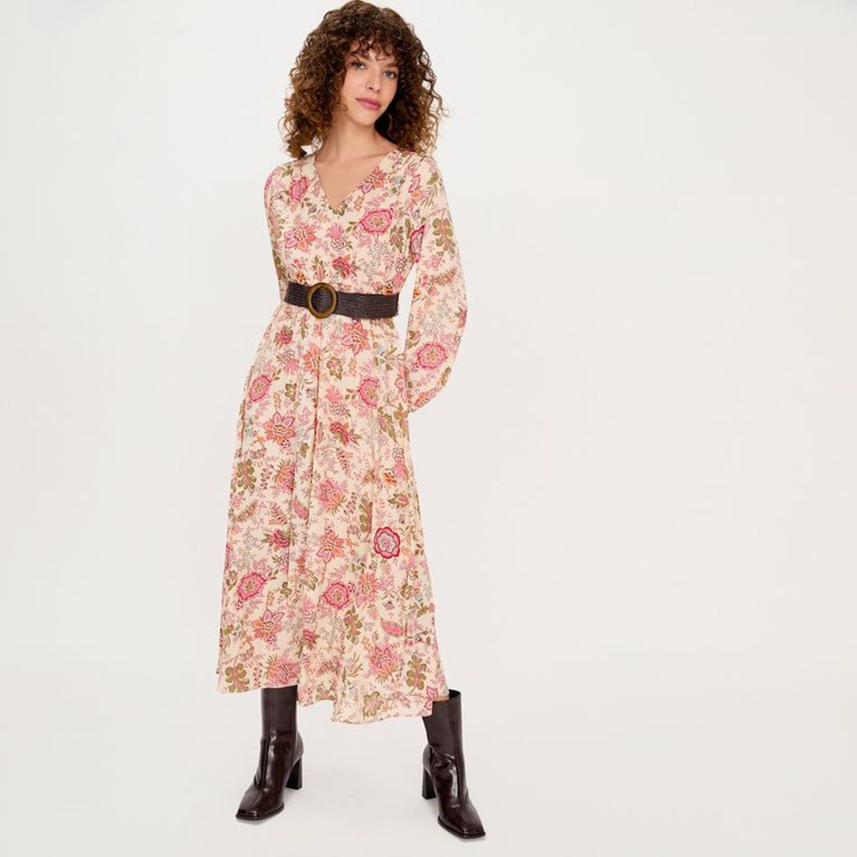 UNIVERSITY CLUB - Vestido Mujer Largo Casual con Estampado University Club