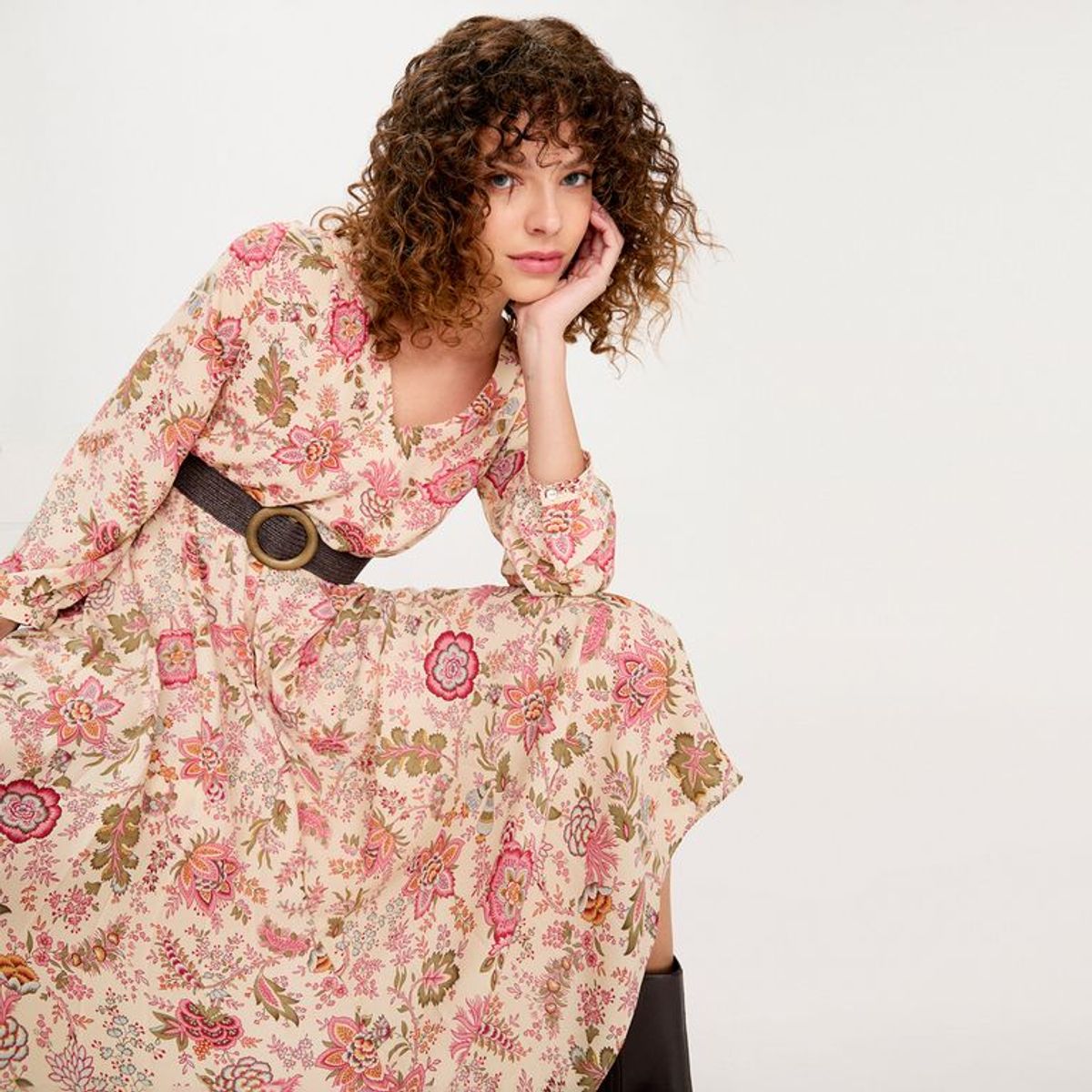 UNIVERSITY CLUB - Vestido Mujer Largo Casual con Estampado University Club