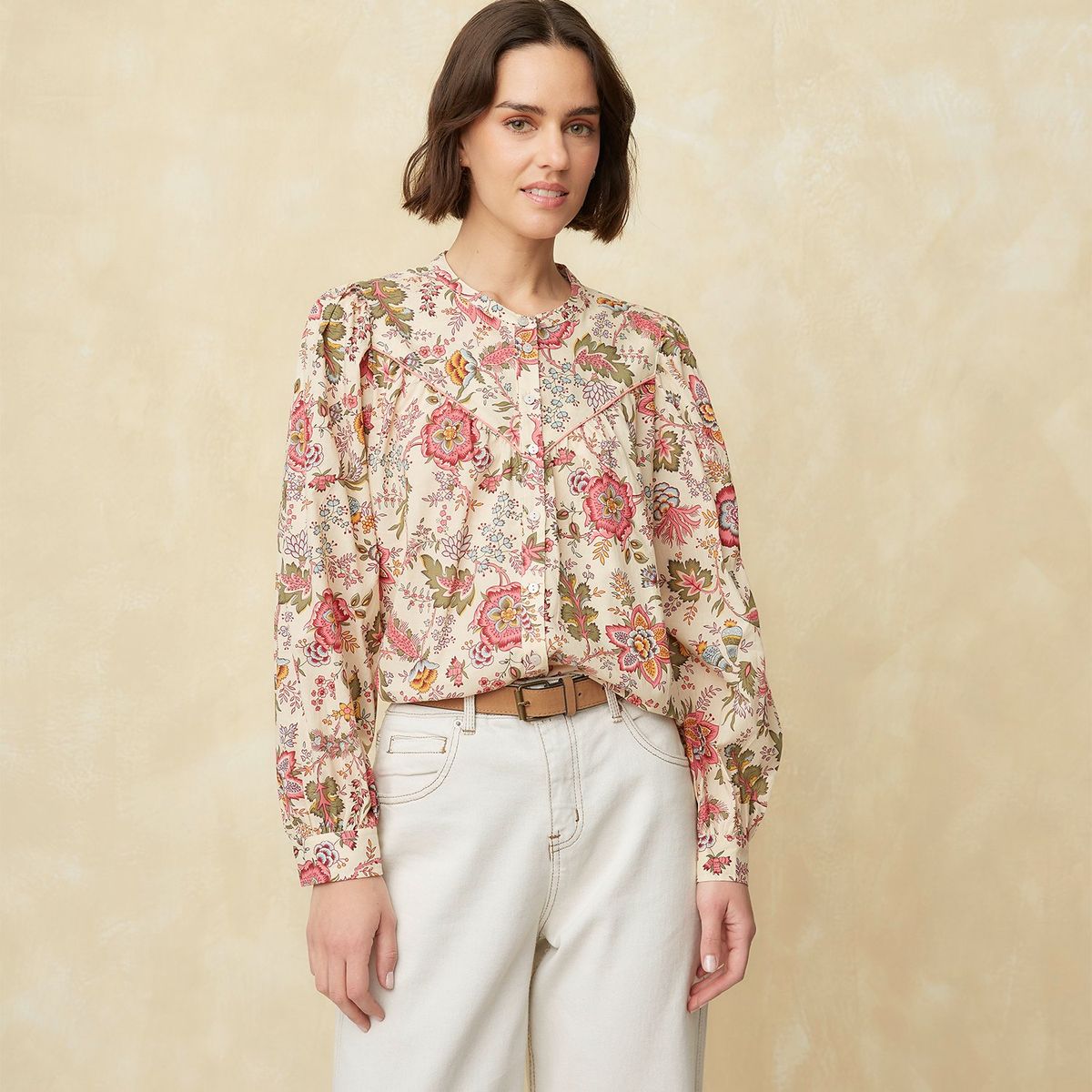 UNIVERSITY CLUB - Blusa Mujer con Estampado Manga larga de Algodón University Club