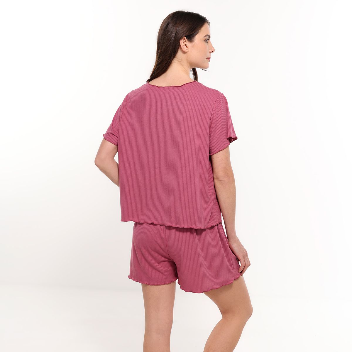 BENETTON - Pijama completa con short para Mujer Manga corta Benetton