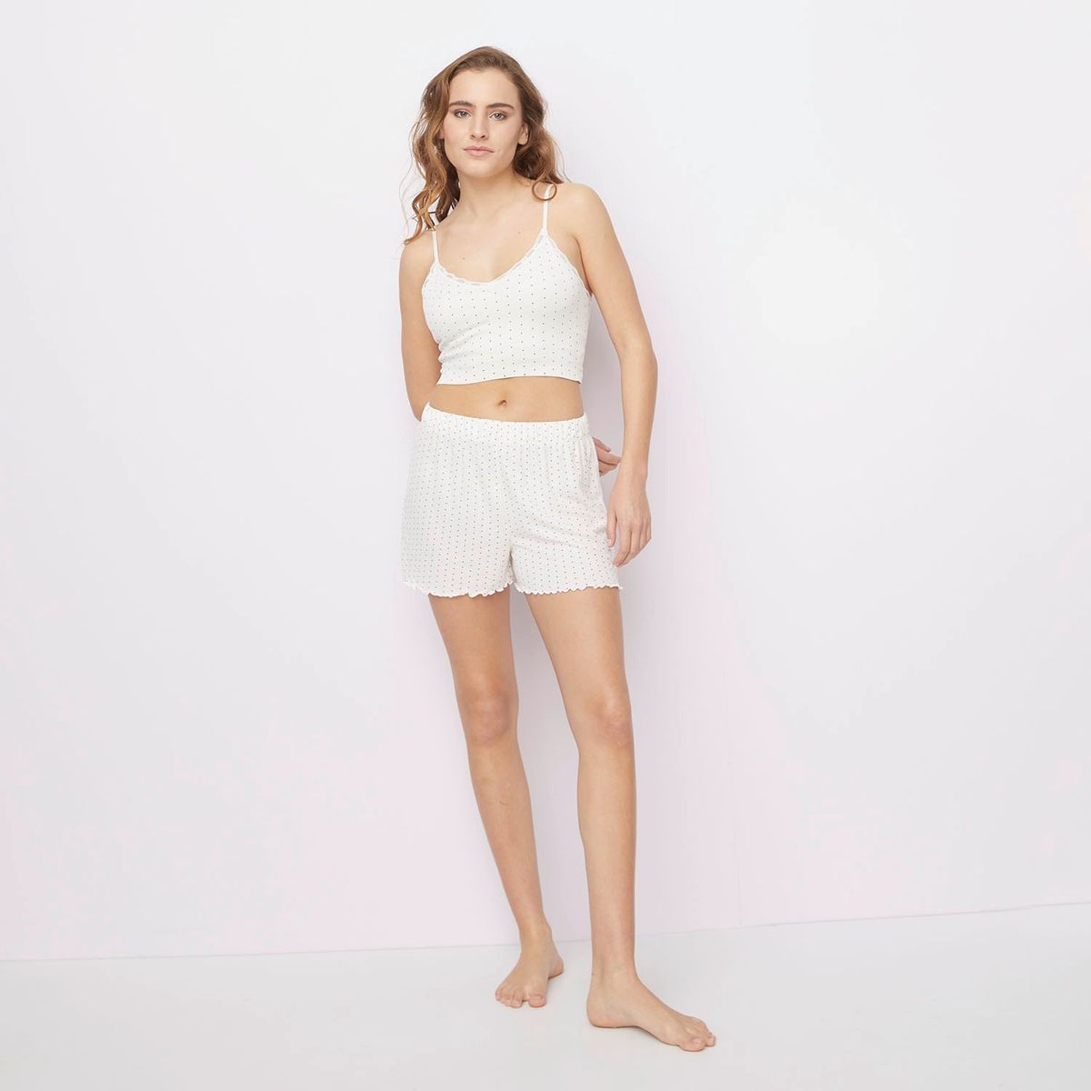 SYBILLA - Pijama completa con short para Mujer Sin mangas Sybilla