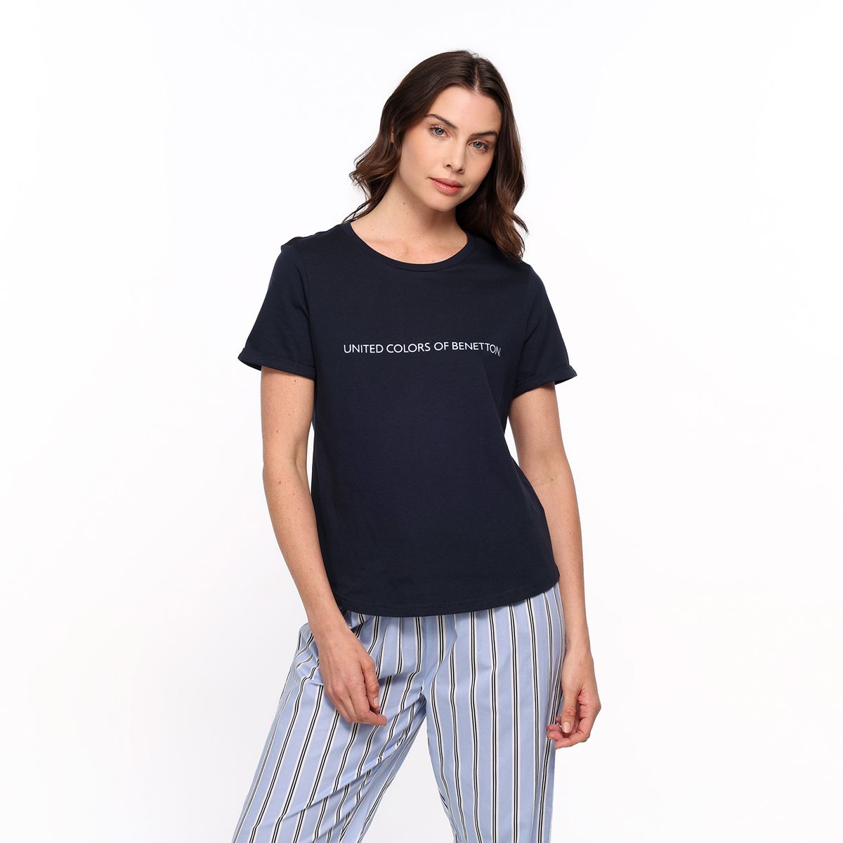 BENETTON - Pijama completa con pantalón para Mujer Manga corta Benetton