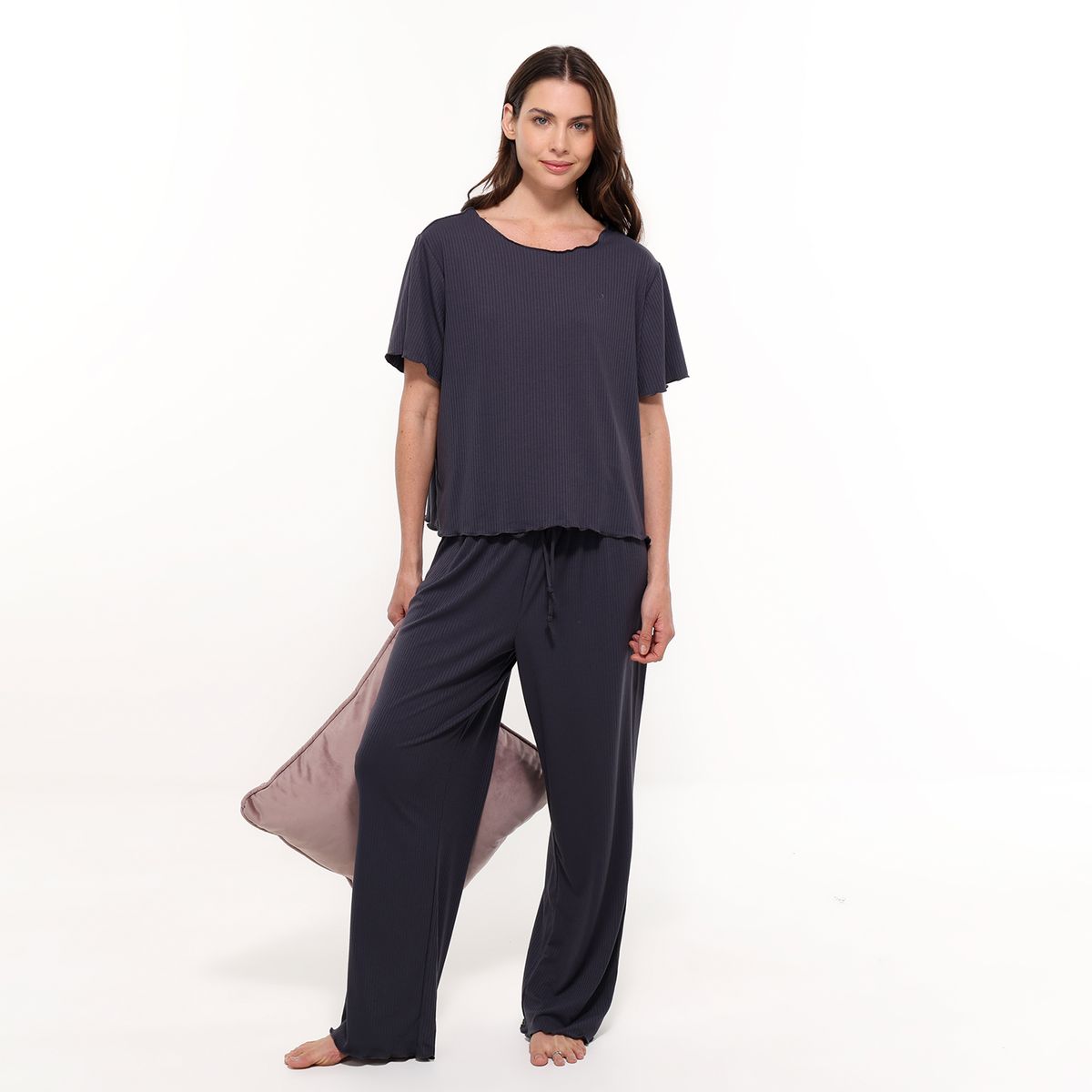 BENETTON - Pijama completa con pantalón para Mujer Manga corta Benetton