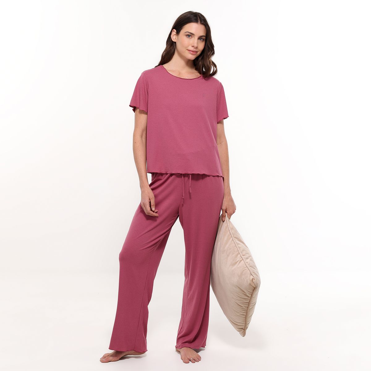 BENETTON - Pijama completa con pantalón para Mujer Manga corta Benetton