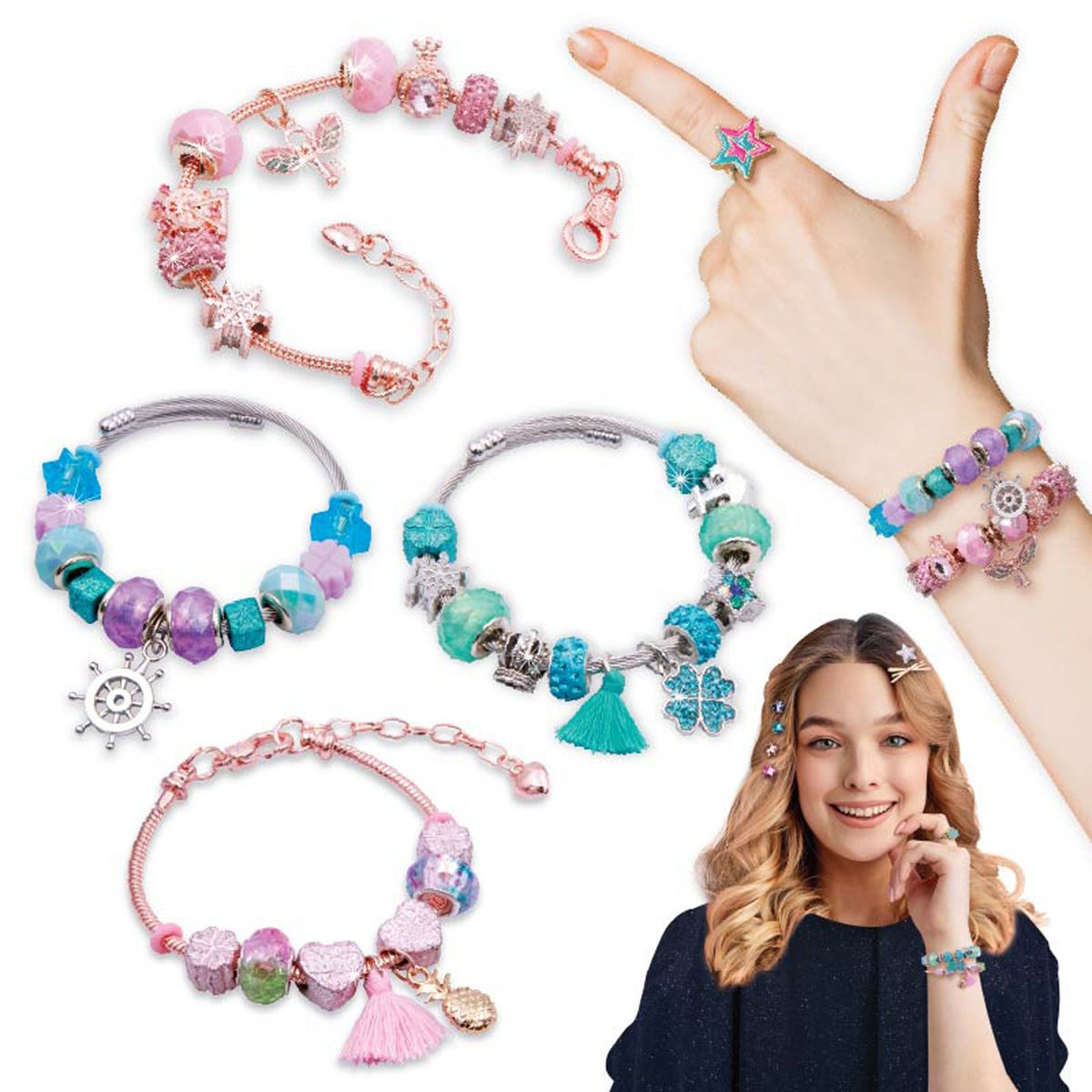 SO BEADS - Kit para hacer pulseras y manillas So Beads: Mi gran organizador de joyas charms 