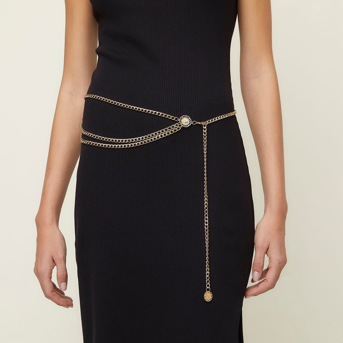 SYBILLA - Cinturón Sintet CIS109V26 GOLD M/L