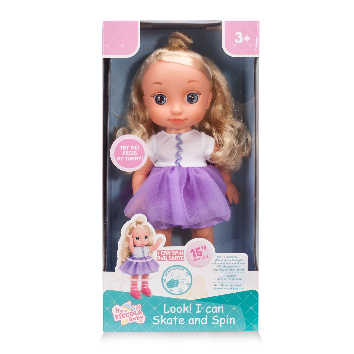  - Muñeca Reborn Piccola: Patinadora deluxe 15cm