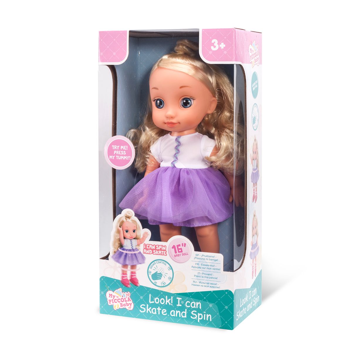  - Muñeca Reborn Piccola: Patinadora deluxe 15cm