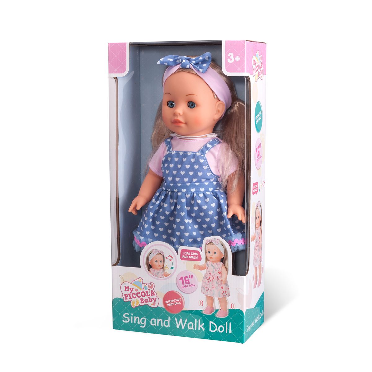  - Muñeca Reborn Piccola: Bebé camina y canta 15cm