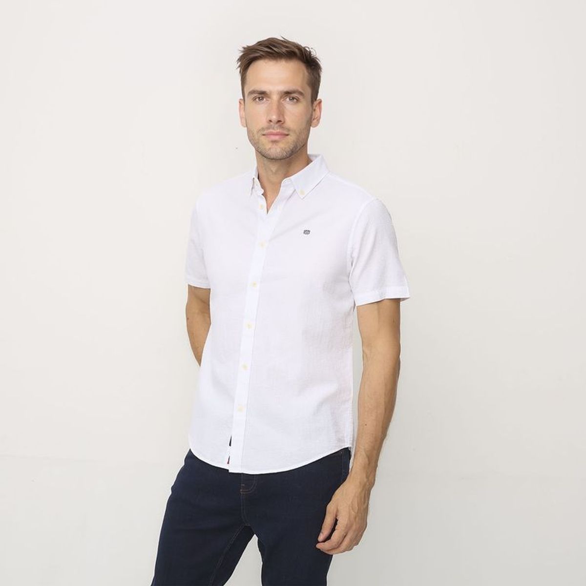 UNIVERSITY CLUB - Camisa Hombre Manga corta de Algodón University Club