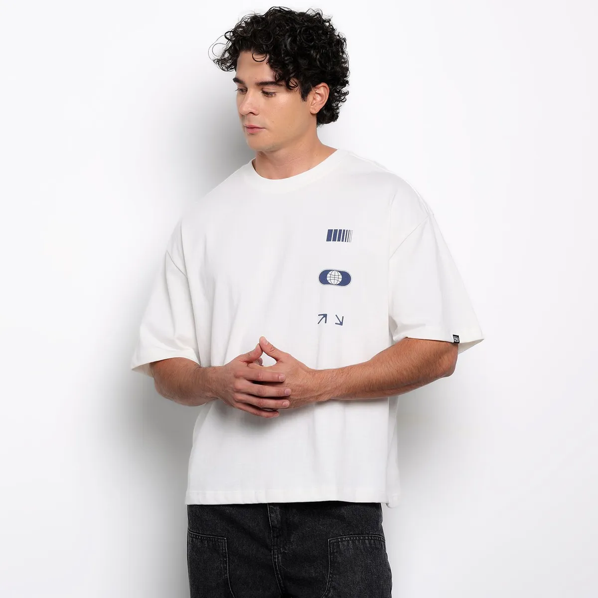 DENIMLAB - Camiseta Hombre con Logo de Algodón Denimlab