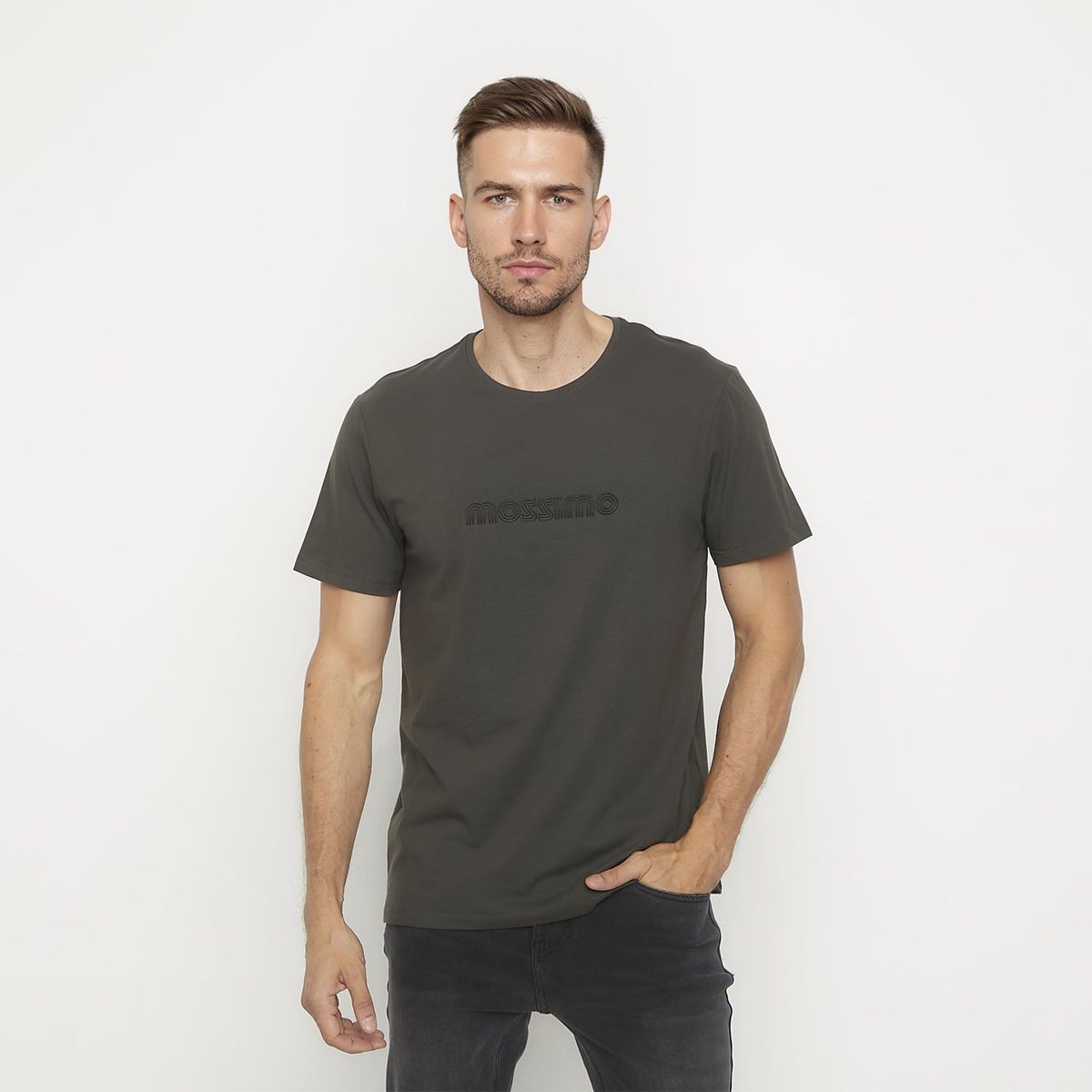 MOSSIMO - Camiseta Hombre con Logo de Algodón Mossimo