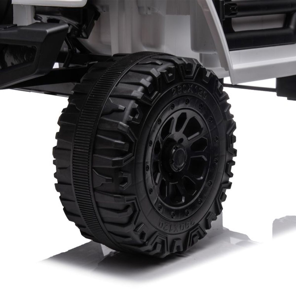 SCOOP - Carro Montable eléctrico niño Camper Todoterreno Blanco 12V 