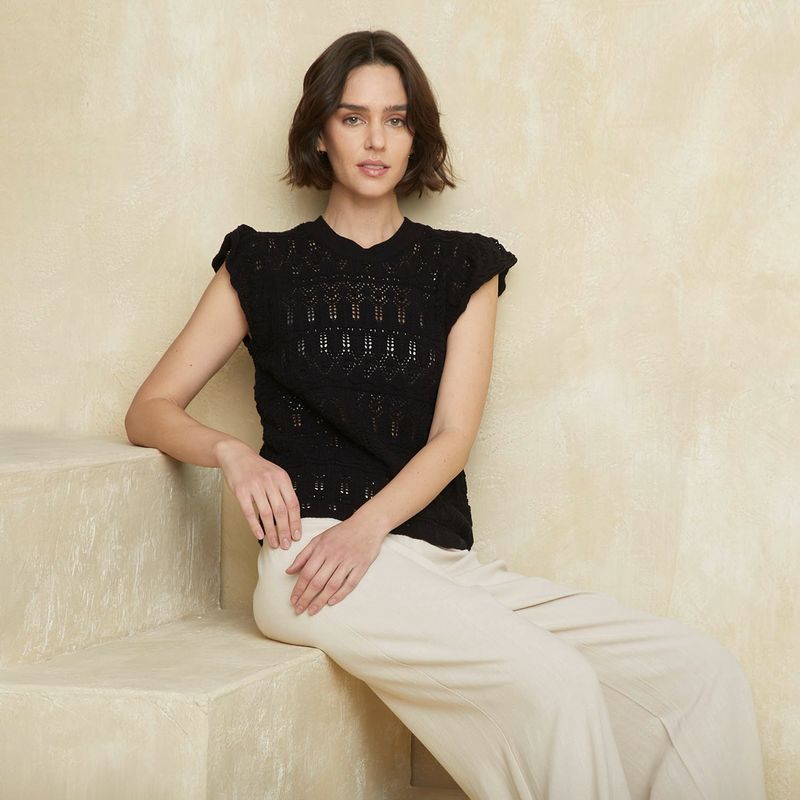 UNIVERSITY CLUB - Blusa Mujer Tejido Manga corta de Algodón University Club