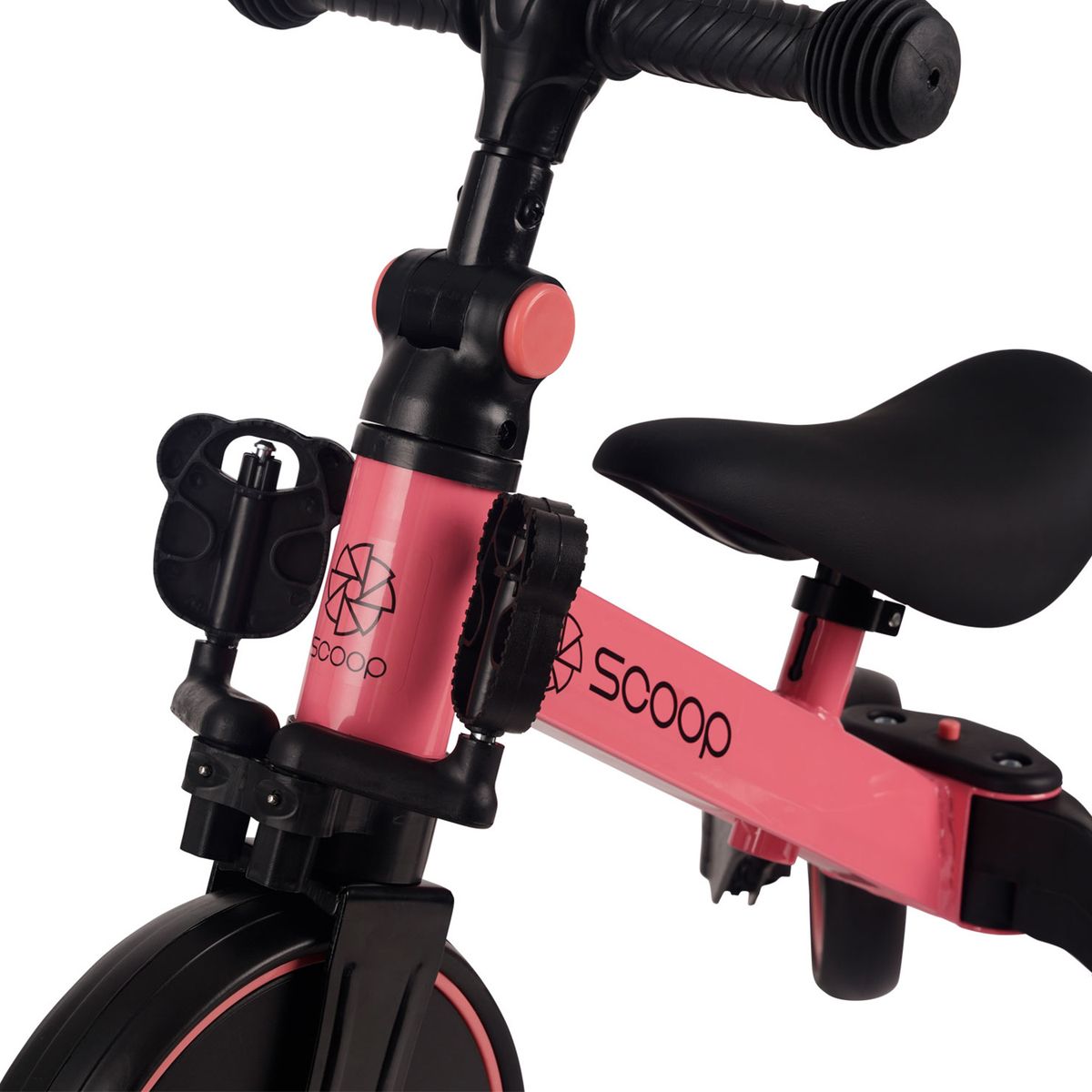 SCOOP - Triciclo Scoop & Bicicleta de balance:  3 en 1 Rosa
