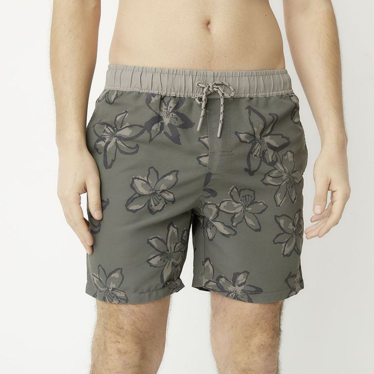 BEARCLIFF - Pantaloneta de baño Hombre con Estampado con Forro Bearcliff