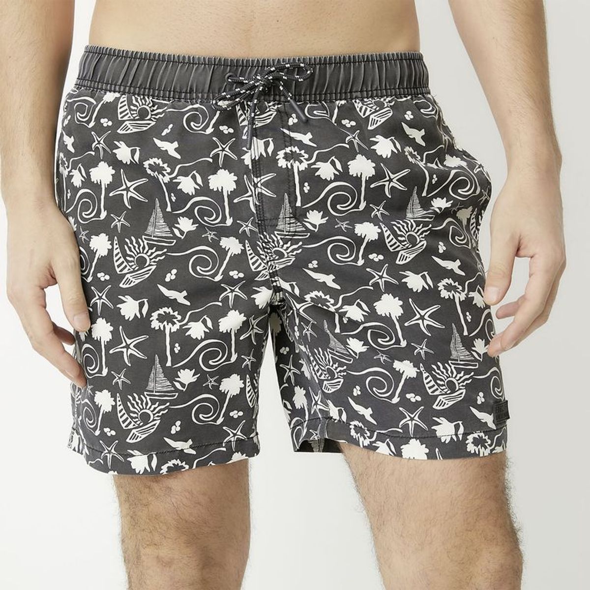 BEARCLIFF - Pantaloneta de baño Hombre con Estampado con Forro Bearcliff