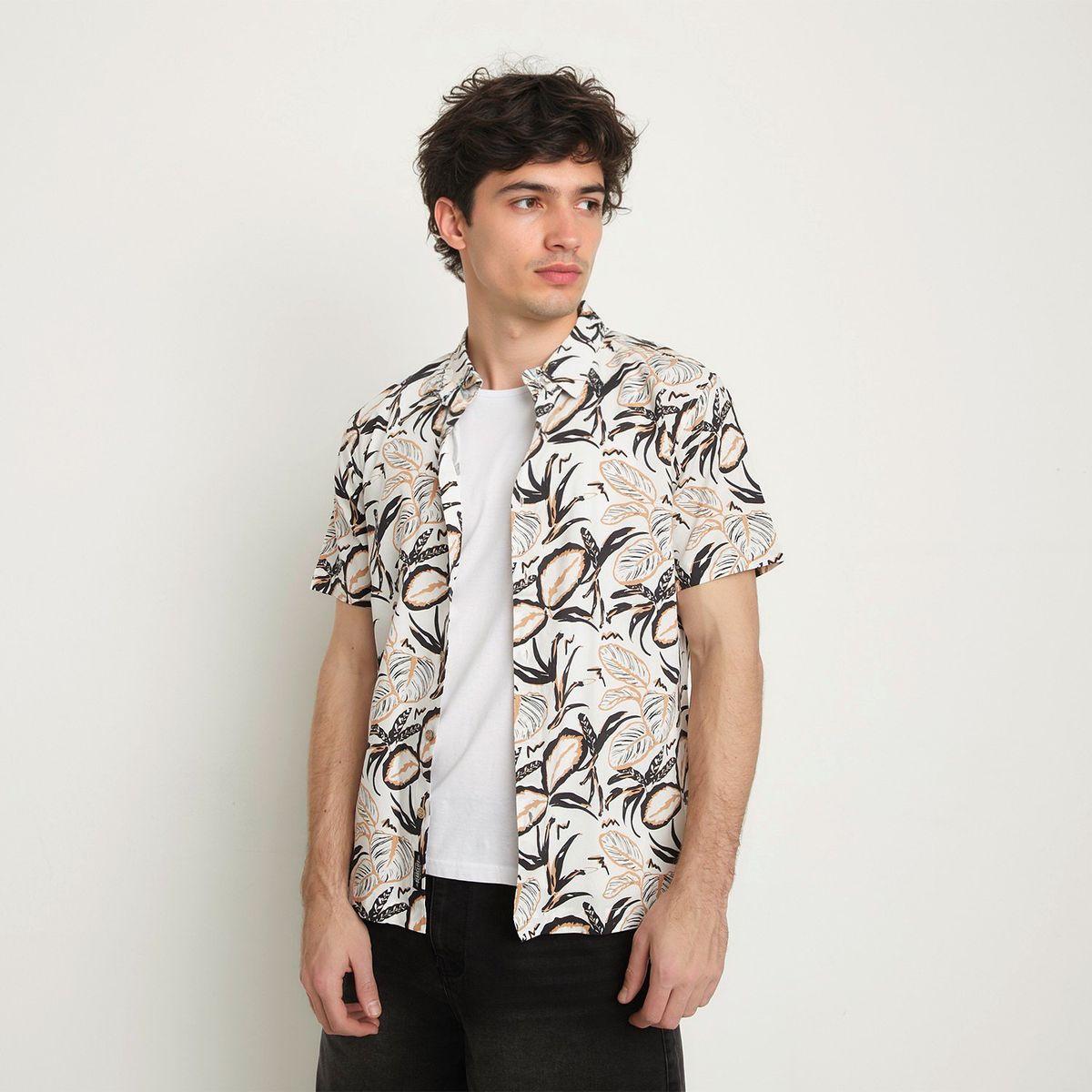 BEARCLIFF - Camisa Hombre Manga corta Bearcliff