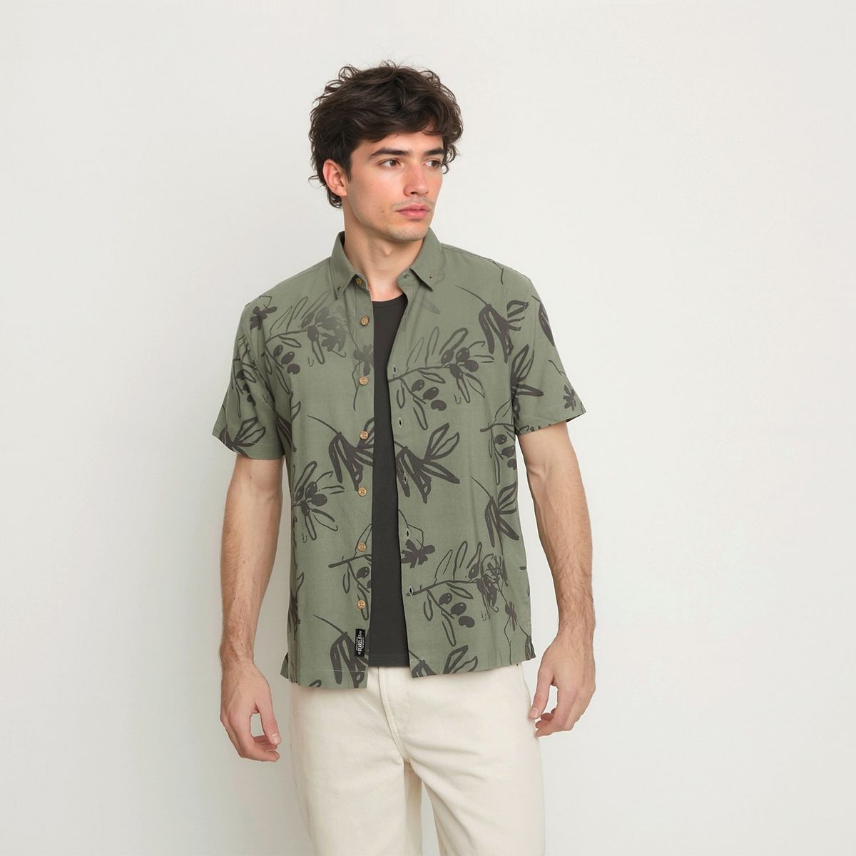 BEARCLIFF - Camisa Hombre Manga corta Bearcliff