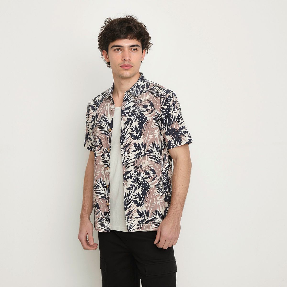 BEARCLIFF - Camisa Hombre Manga corta Bearcliff